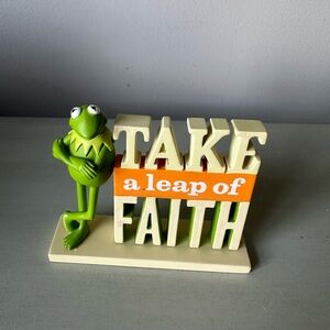 Kermit the frog hallmark take a leap of faith figurine